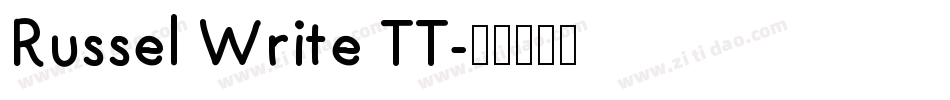 Russel Write TT字体转换